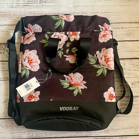 Vooray Handbags - Vooray Flex Cinch Backpack in Flourish pattern.